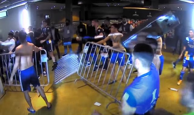 解放者杯赛后上演“械斗” 博卡青年在巴西进局子